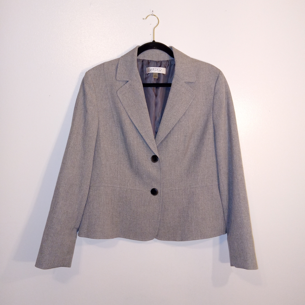 Kasper Women's 3 Piece Gray Blazer, Dress, And Pants
